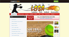Desktop Screenshot of lebanongirlssoftball.com